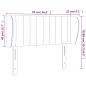 Preview: Kopfteil mit Ohren Creme 93x23x78/88 cm Stoff