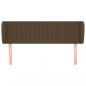 Preview: Kopfteil mit Ohren Dunkelbraun 147x23x78/88 cm Stoff