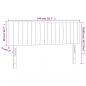 Preview: LED Kopfteil Dunkelbraun 144x5x78/88 cm Stoff