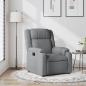 Preview: ARDEBO.de - Relaxsessel Hellgrau Stoff