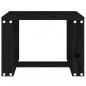 Preview: Garten-Beistelltisch Schwarz 40x38x28,5 cm Massivholz Kiefer