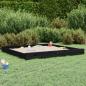 Preview: ARDEBO.de - Sandkasten mit Sitzen Schwarz Quadratisch Massivholz Kiefer