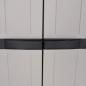 Preview: ARDEBO.de - Gartenschrank Grau und Schwarz 97x37x165 cm PP