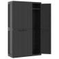 Preview: Gartenschrank Schwarz 97x37x165 cm PP