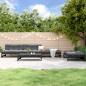 Preview: ARDEBO.de - 5-tlg. Garten-Lounge-Set Schwarz Massivholz Kiefer