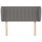 Preview: Kopfteil mit Ohren Dunkelgrau 93x23x78/88 cm Stoff