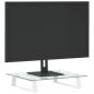 Preview: Monitorständer Weiß 40x35x8 cm Hartglas und Metall