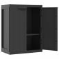 Preview: Gartenschrank Schwarz 65x37x85 cm PP