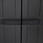Preview: Gartenschrank Schwarz 65x37x165 cm PP