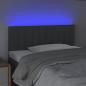 Preview: LED Kopfteil Dunkelgrau 80x5x78/88 cm Stoff