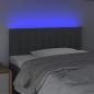 Preview: LED Kopfteil Dunkelgrau 90x5x78/88 cm Stoff