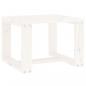 Preview: Garten-Beistelltisch Weiß 40x38x28,5 cm Massivholz Kiefer