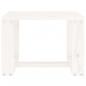 Preview: Garten-Beistelltisch Weiß 40x38x28,5 cm Massivholz Kiefer