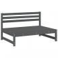 Preview: 2-tlg. Garten-Lounge-Set Grau Massivholz Kiefer