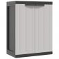 Preview: Gartenschrank Grau und Schwarz 65x37x85 cm PP