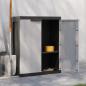 Preview: Gartenschrank Grau und Schwarz 65x37x85 cm PP