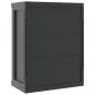 Preview: Gartenschrank Grau und Schwarz 65x37x85 cm PP