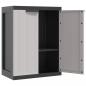 Preview: Gartenschrank Grau und Schwarz 65x37x85 cm PP