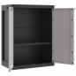 Preview: Gartenschrank Grau und Schwarz 65x37x85 cm PP