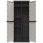 Preview: Gartenschrank Grau und Schwarz 65x37x165 cm PP