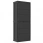 Preview: Gartenschrank Grau und Schwarz 65x37x165 cm PP