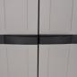 Preview: Gartenschrank Grau und Schwarz 65x37x165 cm PP