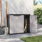 Preview: Gartenschrank Grau und Schwarz 97x37x85 cm PP