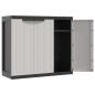 Preview: Gartenschrank Grau und Schwarz 97x37x85 cm PP