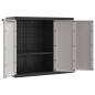 Preview: Gartenschrank Grau und Schwarz 97x37x85 cm PP