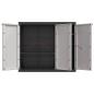 Preview: Gartenschrank Grau und Schwarz 97x37x85 cm PP