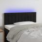 Preview: ARDEBO.de - LED Kopfteil Schwarz 90x5x78/88 cm Samt