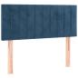 Preview: Boxspringbett mit Matratze & LED Dunkelblau 90x200 cm Samt