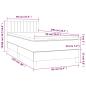 Preview: Boxspringbett mit Matratze & LED Dunkelblau 90x200 cm Samt