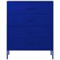 Preview: Kommode Marineblau 80x35x101,5 cm Stahl  
