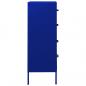 Preview: Kommode Marineblau 80x35x101,5 cm Stahl  