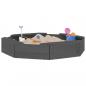 Preview: Sandkasten mit Sitzen Grau Achteck Massivholz Kiefer