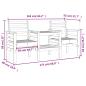 Preview: Gartenbank mit Tisch 2-Sitzer Massivholz Kiefer