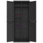 Preview: Gartenschrank Schwarz 65x37x165 cm PP