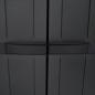 Preview: Gartenschrank Schwarz 65x37x165 cm PP