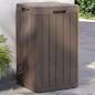 Preview: ARDEBO.de - Outdoor-Mülltonne Braun 38x38x65 cm PP