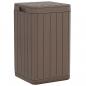 Preview: Outdoor-Mülltonne Braun 38x38x65 cm PP