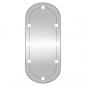 Preview: Wandspiegel mit LED-Leuchten 40x90 cm Glas Oval