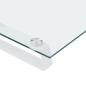 Preview: Monitorständer Weiß 60x20x8 cm Hartglas und Metall
