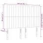 Preview: LED Kopfteil Creme 144x5x118/128 cm Stoff