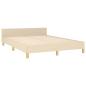 Preview: Bettgestell mit Kopfteil Creme 140x190 cm Stoff