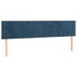 Preview: Boxspringbett mit Matratze Dunkelblau 160x200 cm Samt