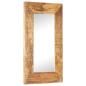 Preview: Handgeschnitzter Spiegel 80x50x2,5 cm Massivholz Mango