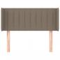 Preview: Kopfteil mit Ohren Taupe 103x16x78/88 cm Stoff
