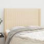 Preview: ARDEBO.de - Kopfteil mit Ohren Creme 147x16x118/128 cm Stoff