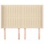 Preview: Kopfteil mit Ohren Creme 147x16x118/128 cm Stoff